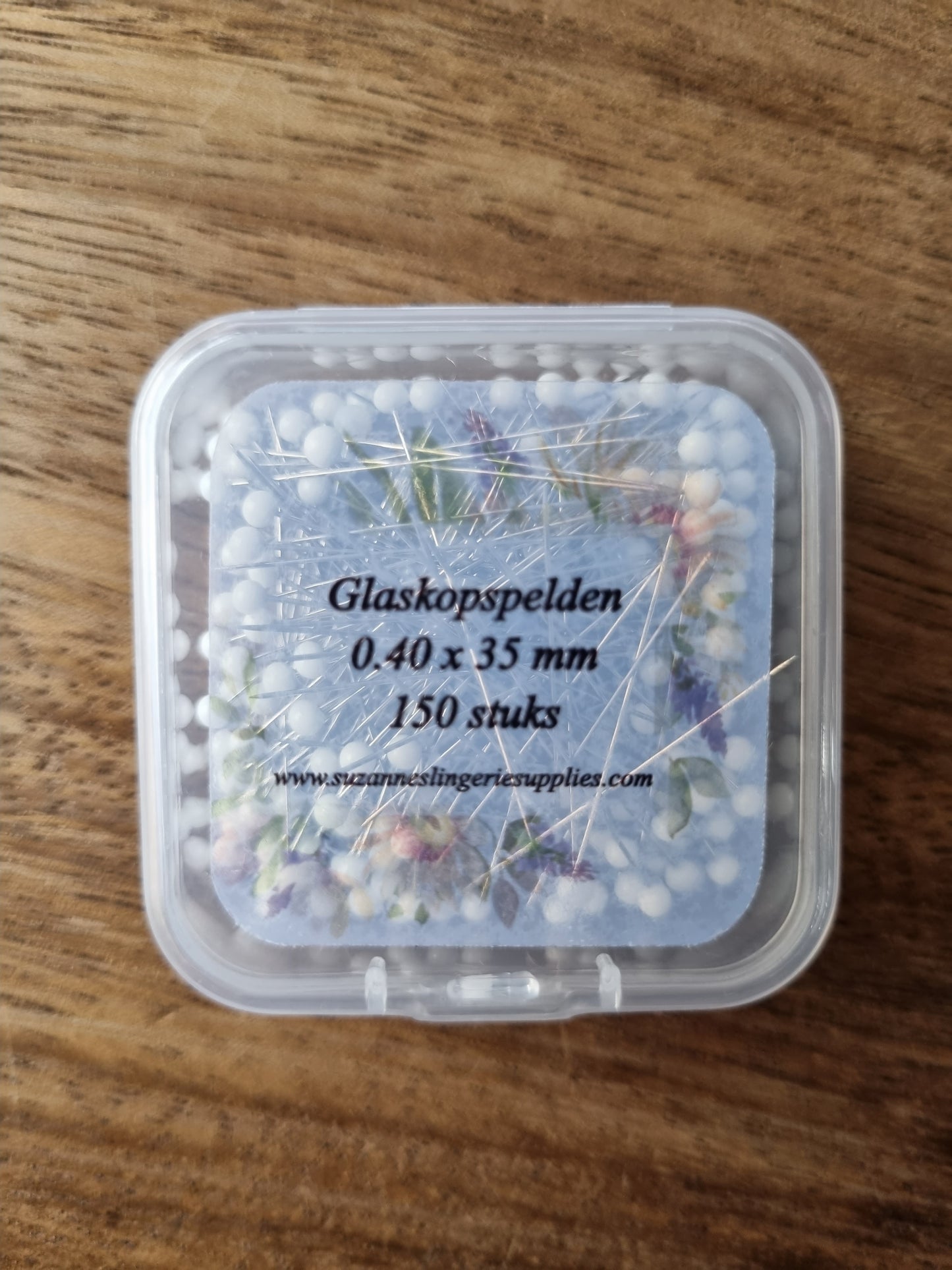 Glaskopspelden 35x0.4mm, 150 stuks
