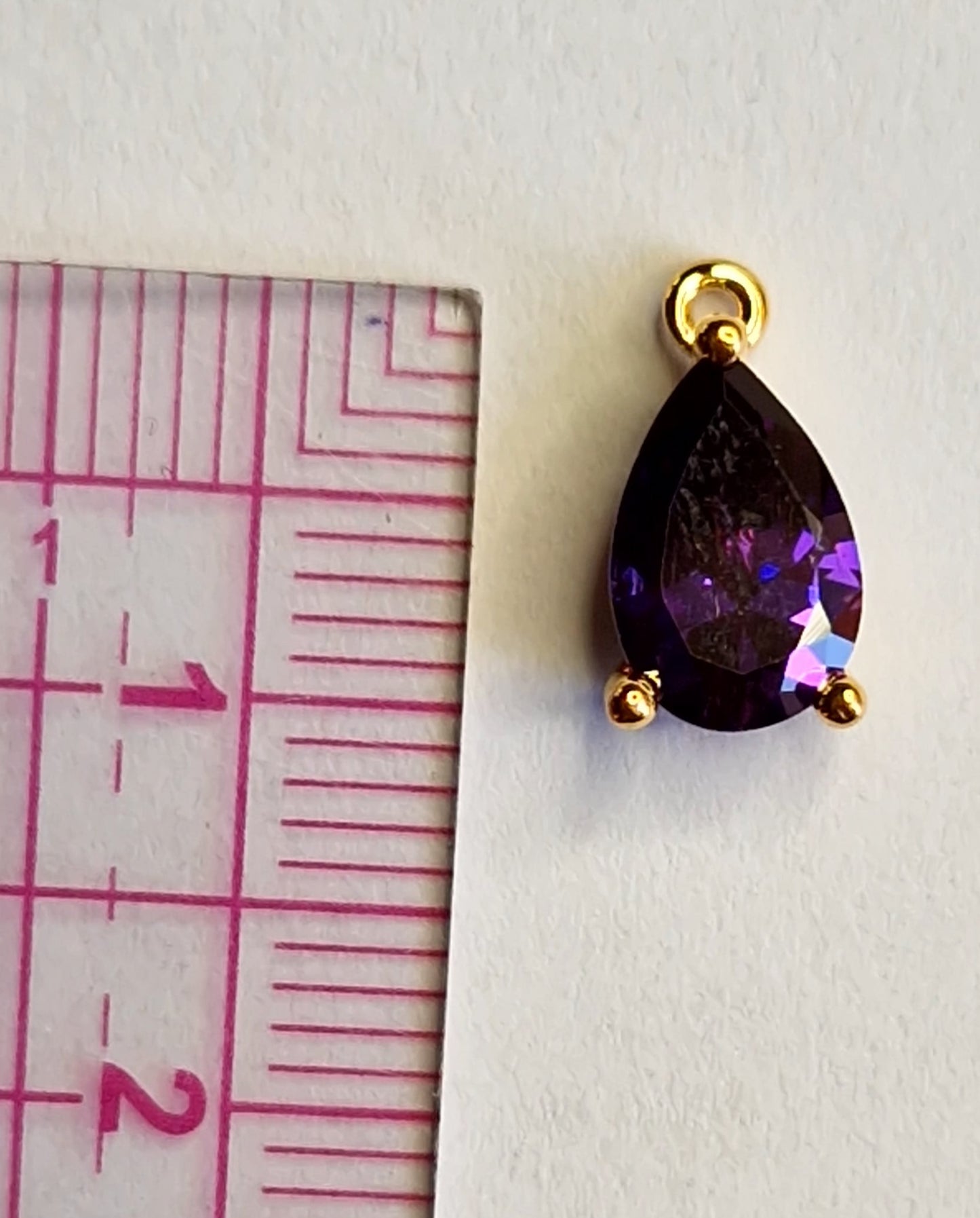 met 18K goud vergulde bedeltjes met zirconia in verschillende kleuren