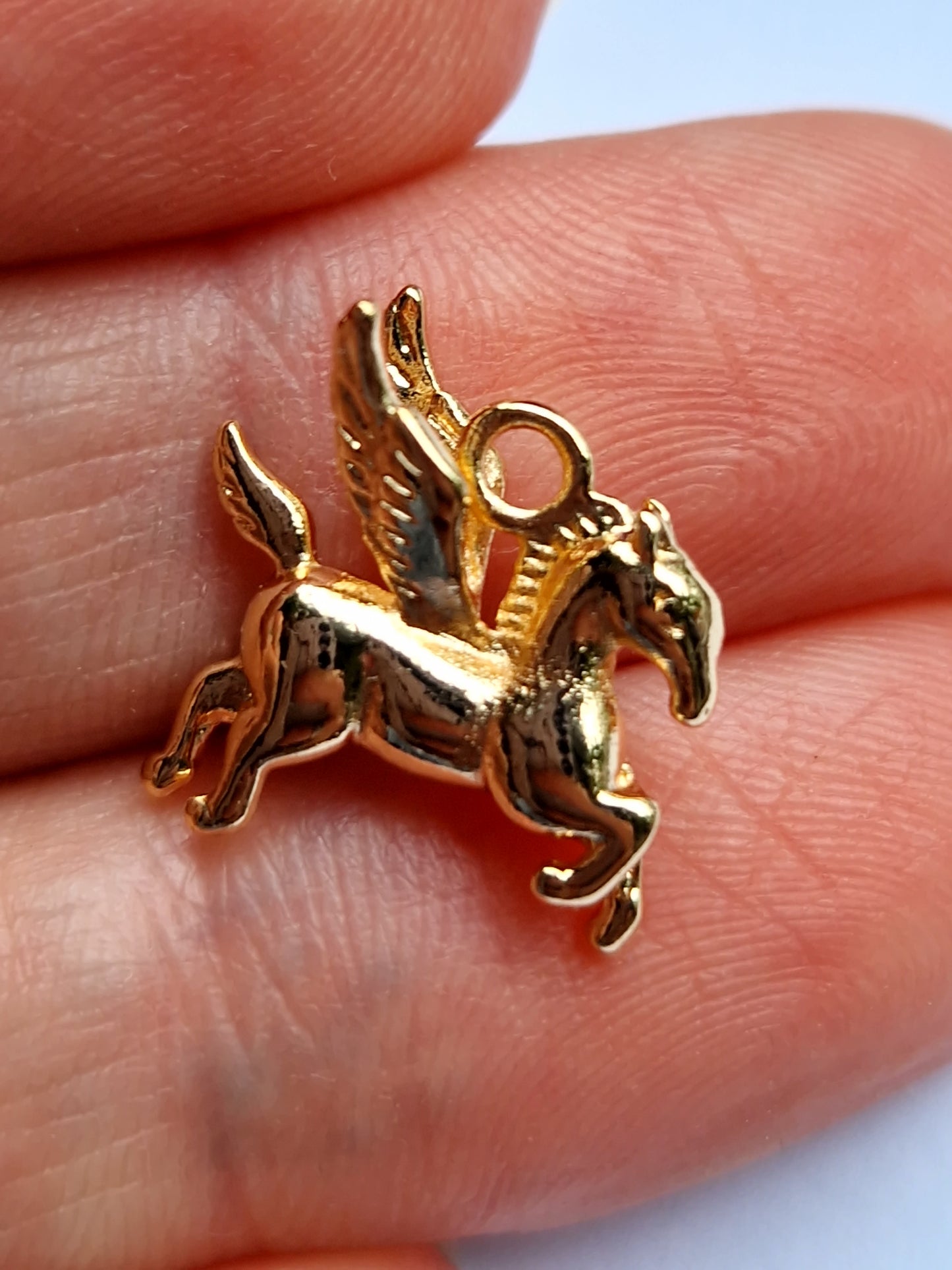 Prachtig met 18K goud verguld 3D Pegasus bedeltje