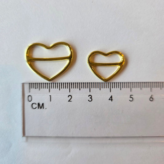 hartje schuifje geel goud