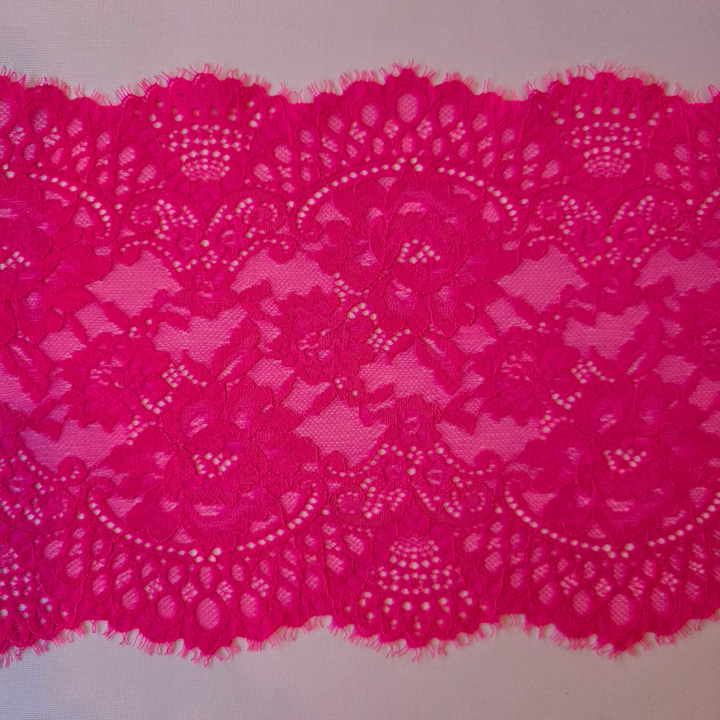 2026-2 fluor fuchsia roze stretchkant