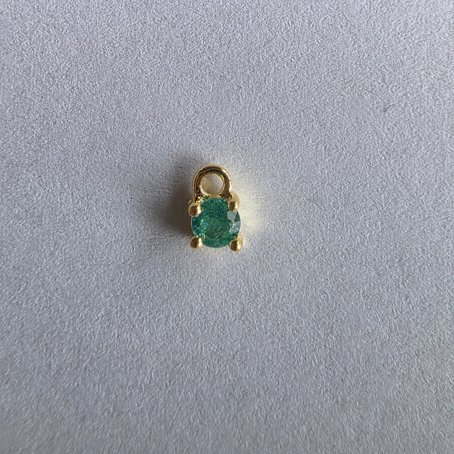 met 18K goud vergulde mini bedeltjes met zirconia in verschillende kleuren