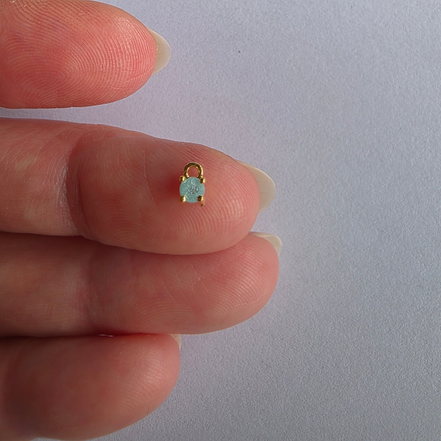 met 18K goud vergulde mini bedeltjes met zirconia in verschillende kleuren