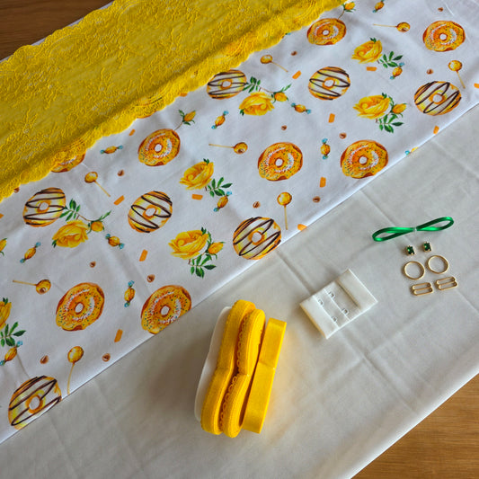 Lingerie kit "Sweet Sunshine" met katoenjersey