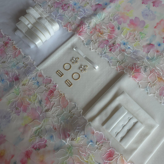 Lingerie kit voor het Rani bh patroon: "Field of flowers"